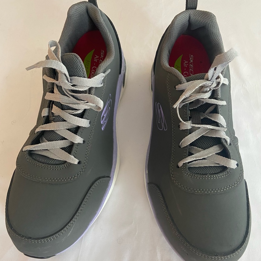 Skechers Gray Athletic Lace-Up Sneakers